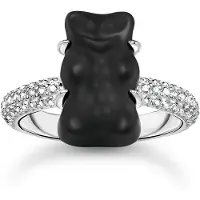Thomas Sabo - TR2478-052-11-52 - Ring - 925er Silber - Damen - Goldbär schwarz - Weite 52