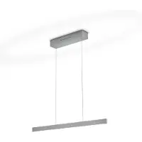 Knapstein Hängelampe LINDA, dimmbar, alu / grau / zink, für Wohn- / Esszimmer, Metall, Modern