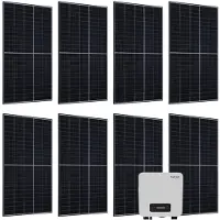 Juskys Solaranlage Set mit 8 Longi 400 W Solarpaneele & Wechselrichter