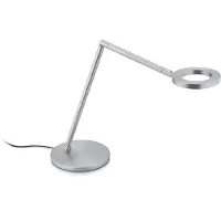 Knapstein LED Schreibtischlampe Tessa-T, dimmbar, alu / grau / zink, für Arbeitszimmer / Büro, Messing, Modern, LED Tischlampe