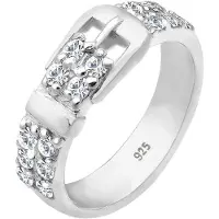Elli Ring Gürtel Kristalle 925 Silber Elli Weiß