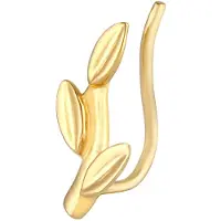 Elli Ohrringe Single Ear Climber Blatt Leaf Look 925 Silber Elli Gold