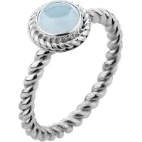 Nenalina Ring Aquamarine Geburtsstein März Boho 925 Silber Nenalina Hellblau