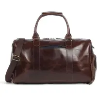 Buckle up BUCKLE & SEAM Leder Reisetasche Collin Blu Weekender Brown braun
