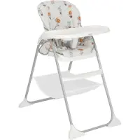 Graco SnackEase Hochstuhl, ab ca. 6 Monaten bis 3 Jahre (max. 15 kg), kompakt zusammenklappbar, abnehmbares Tablett, praktischer Staukorb, abwischbar, bunt, Up & Away