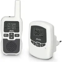 Alecto Babyphone Weiß Anthrazit mit Reichweite bis zu 3.000 Meter Elterneinheit 1 St