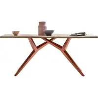 SIT Möbel Esszimmertisch 200 cm aus Wildeiche | Tischplatte natur | Gestell Metall antikbraun | B 200 x T 100 x H 73 cm | 15531-00 | Serie TABLES & CO
