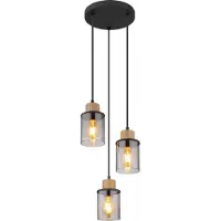 Globo Hängeleuchte Metall schwarz matt, 3x E27