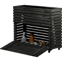 Dobar Hochbeet "Rolla" Gr. XL, Anthrazit mit Staufach, 92x32,5x78 cm