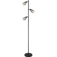 Globo Lighting Stehleuchte Metall schwarz matt, 3x E14