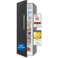 Exquisit Gefrierschrank "GS295-NF-H-040D" 185 cm hoch 60 cm breit 4*-Gefrierschrank NoFrost mit LED-Anzeige&Ice-Maker für schnelles Eis