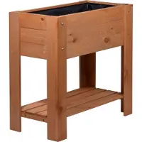 Dobar Rechteckiges Hochbeet "Urban", braun