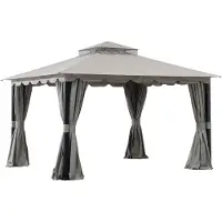 Sunjoy Stoff Pavillon 3x4 STOJ - 336cm x 402cm, grau