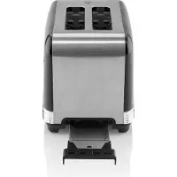Eta Toaster STORIO ETA916690020, 980 W, Retrostill (schwarz) 2 Schlitze für 2 Scheiben, 7 Stufen, Brötchenaufsatz, Auftaufunktion oder STOP-Funktion