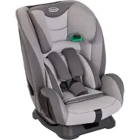 Graco FlexiGrow R129 Kindersitz, Autositz vorwärtsgerichtet ab 15 Monaten bis ca. 12 Jahre (76-145 cm), Installation mit Fahrzeuggurt, grau, Quartz