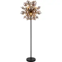 Globo Lighting Stehleuchte Metall schwarz matt, 6x E14
