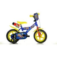 Dino Bikes Kinderfahrrad "12" Feuerwehrmann Sam stabiler Stahl-Rahmen, Stützräder, kindgerecht" 1 Gang mit Stützrädern, Trinkflasche und Frontschild