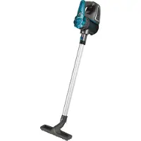 Bestron Kabelloser Handstaubsauger mit Stab, Beutellos, Kapazität: 0,6 l, 120 Watt, Blau/Grau