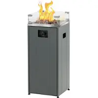 Buschbeck Loungefeuer Malta hellgrau, Terrassenfeuer, 7,5 kW, Gasbetrieb