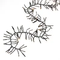 Konstsmide - Micro LED Büschellichterkette Cluster, mit 8 Funktionen, Steuergerät und Memoryfunktion, 768 bernsteinfarbene Dioden, 36V Außentrafo, schwarzes Kabel - 3862-800