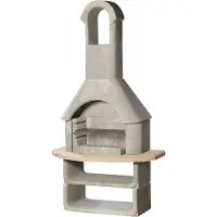 Buschbeck Gartengrillkamin Las Palmas grau-terrakotta, B110xT65xH206 cm, robuster Beton