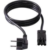 Bachmann Gerätezuleitung Schutzkontakt/Gerätekupplung GST18-3, schwarz, 1,5 m