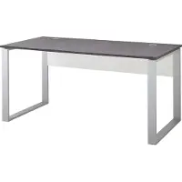 Germania Schreibtisch "GW-ALTINO" in Weiß/Basalto-Dunkel, 160 x 75 x 80 cm (BxHxT), 4150-261