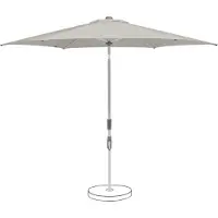 Suncomfort by Glatz Sonnenschirm Mittelstockschirm Slide, Ø 300cm , rund, Farbe hellgrau - Light grey