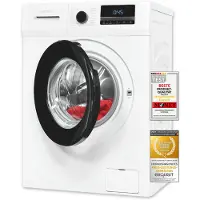 Exquisit Waschmaschine WA8014-340A weiss | 8 kg | 1400 U/min | Kindersicherung | Startzeitvorwahl