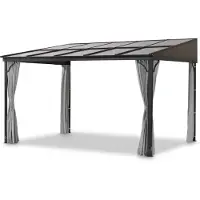 Leco Terrassenüberdachung Melanie 4 x 3 m inkl. Seitenteile