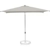 Suncomfort by Glatz Sonnenschirm Mittelstockschirm Pop Up, 250x200cm, rechteckig, Farbe hellgrau - Light grey