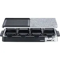 Melissa 16300027 - 8-Personen Raclette-Grill - Steinplatte - Schwarz