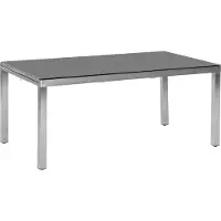 Merxx Gartentisch 150 x 90 cm - Edelstahlgestell Silber