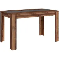 ByLiving Esstisch NORI, Breite 140 cm, Old Wood (Altholz-Optik)/anthrazit