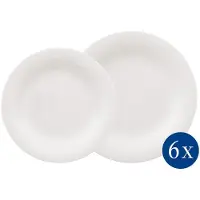 Villeroy & boch Teller-Set "Essential White" Teller Set, Made in Germany, Fine China Porzellan