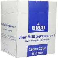 Urgo Mullkompressen 7,5x7,5 cm steril 25x2 St Kompressen