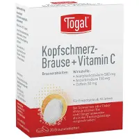 Kyberg Pharma Vertriebs GmbH Togal Kopfschmerz-Brause + Vitamin C 20 St