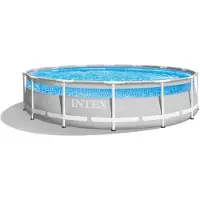 Intex Runder Pool Mit Clearview-prismenrahmen Mit Cob-coat Und Tapiz 427x107 Cm