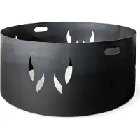 Siena Garden Funkenschutzgitter "Feuerschalenaufsatz für Feuerschale XXL Ø 100 cm" 1 Stk. tlg. Ø 96 cm, mit Flammendesign, Stahl silber/anthrazit