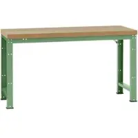 Manuflex Werkbank Profi Standard, Tischplatte Kunststoff B 1750 x T 700, resedagrün