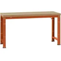 Manuflex Werkbank Profi Standard, Tischplatte Kunststoff B 2000 x T 700, rotorange