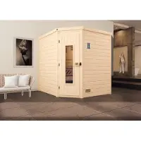 Weka Premium-Massivholzsauna 45 mm TURKU 2 HT x B x T x H x 195 x 195 x 205