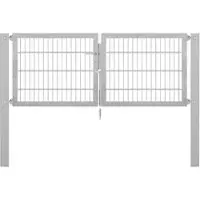 GAH Alberts Alberts 636456 Doppeltor Flexo mit Zubehör, feuerverzinkt, Breite 200 cm, Höhe 80 cm