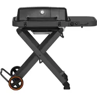 Mustang Fold Gasgrill tragbar, 3,8 kW, Piezo-Zündung, Gusseisen-Grillrost, Grillfläche 60,5 x 39 cm