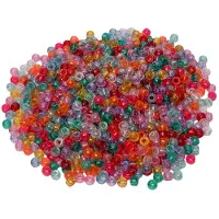 Colorations - Ponyperlen Glitter 6x9 mm, 1000 Stk.