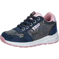 Lico Mädchen Schnürhalbschuh Reißverschluss seitlich blau rosa 29