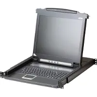 Aten CL1000M SL Single Rail 17"-LCD-Konsole, 19" 1HE, SL-Layout (PS/2-USB, VGA)
