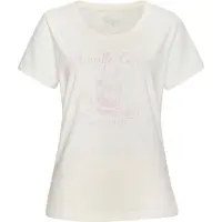 Vivance Pyjamaoberteil braun Gr. 32/34 für Damen. Rundhals und Print. Basic. Nachhaltig.