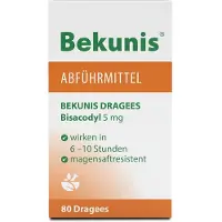 Bekunis Dragees Bisacodyl 5 mg magensaftres.Tabl. 80 St Tabletten magensaftresistent