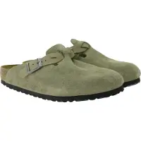 Birkenstock Boston Geflochtene Elegant Pin Wildleder Ledersandalen in Taupe – 4.5 UK - 37 EU - 6/6.5F US / Taupe